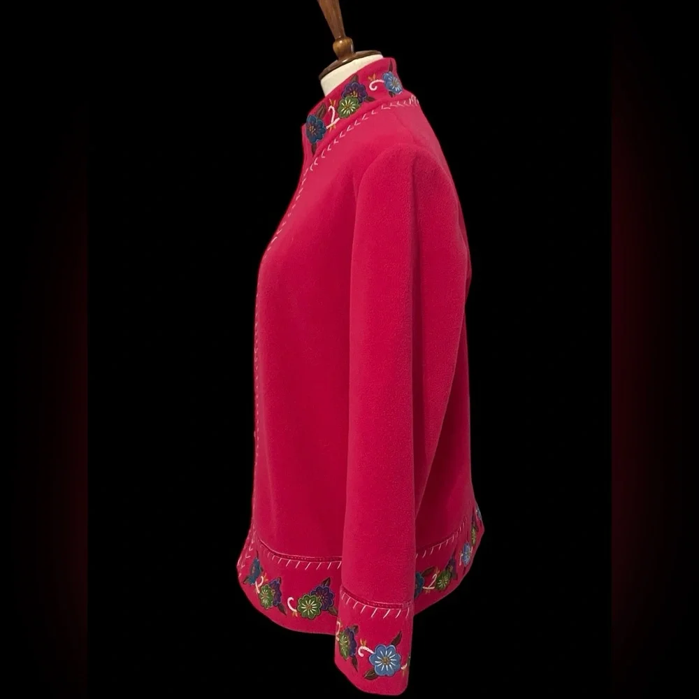 Susan‎ Graver Fuchsia Embroidered Jacket * Size Medium